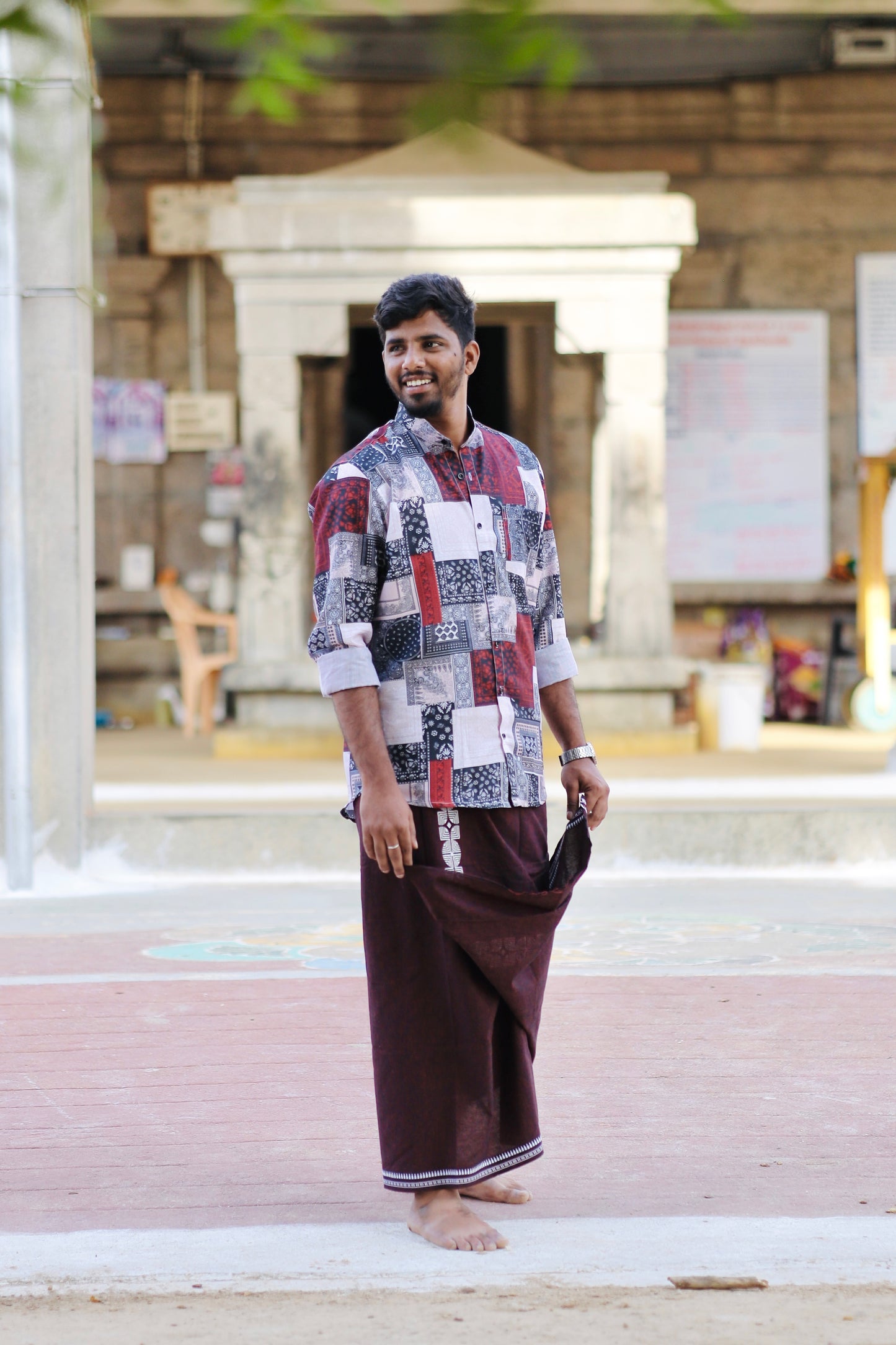Maroon checks