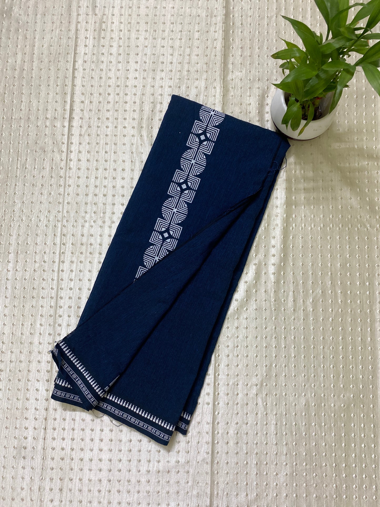 Navy varnam art dhoti