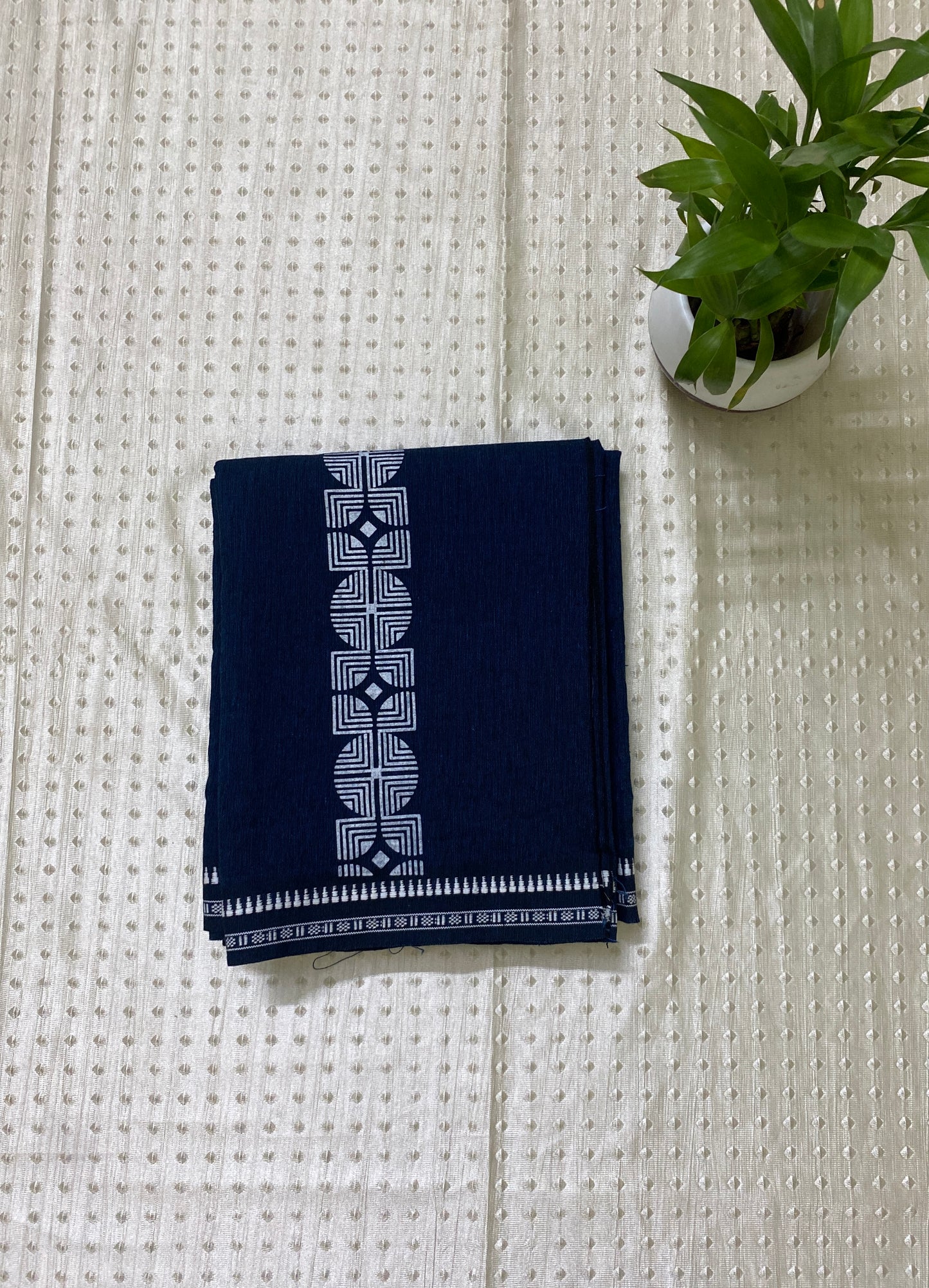 Navy varnam art dhoti