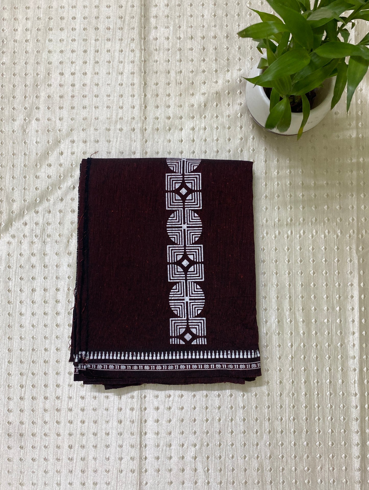 Maroon varnam art dhoti