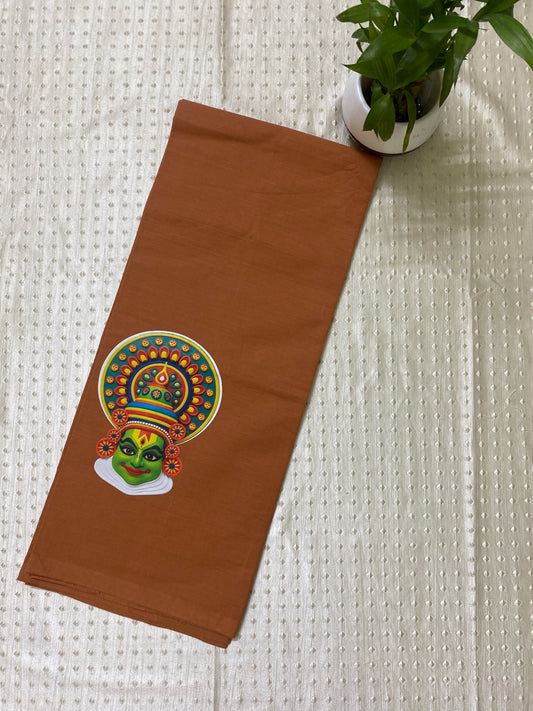 Brown Kathakali art dhoti